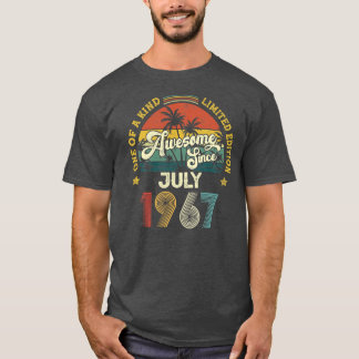 1967素晴らし年7月以来ヴィンテージ55誕生日  Tシャツ