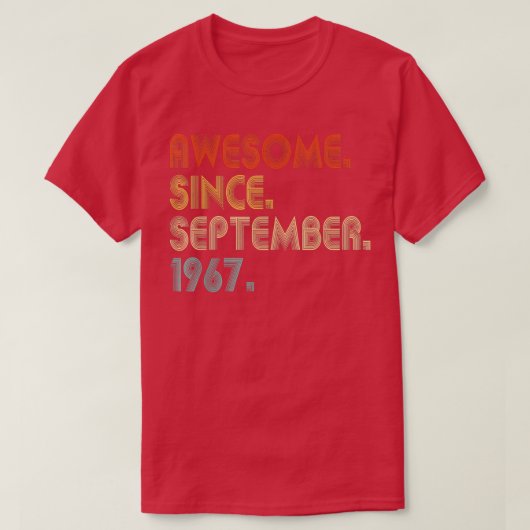 1967素晴らし年9月以来ヴィンテージ55誕生日 Tシャツ (デザイン正面)