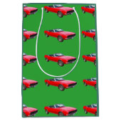 1967赤く変換可能なCamaro筋肉車 ミディアムペーパーバッグ (正面)