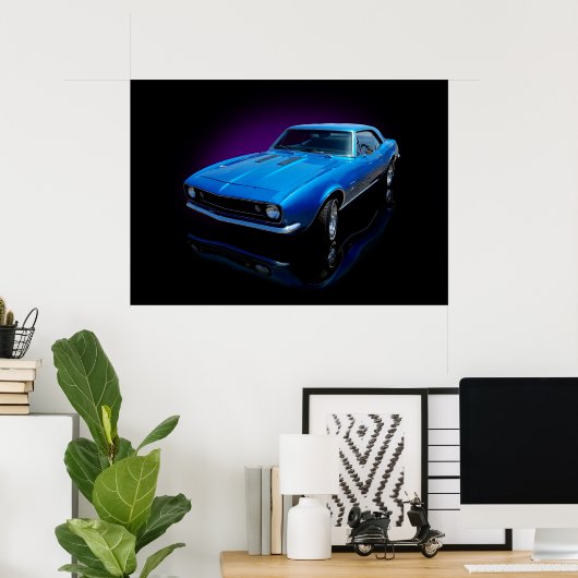 1967青クーペ ポスター (ホームオフィス)