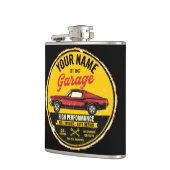 1967 パーソナライズされたファストバック赤クラシック車ガレージ フラスク (左)