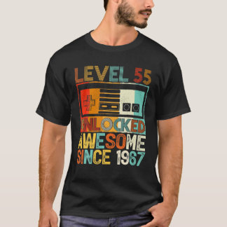 1967 55誕生日以素晴らし降のレベル55のロック解除 Tシャツ