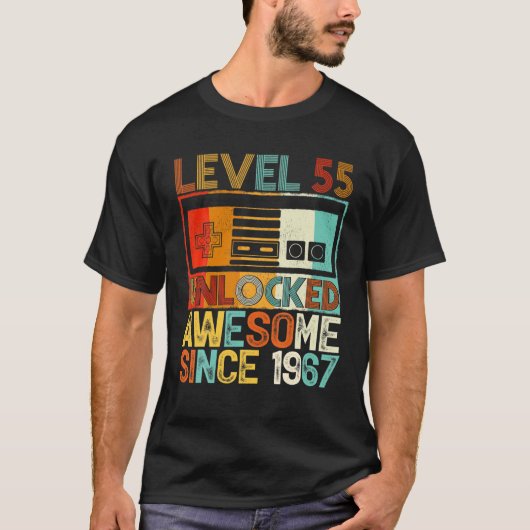 1967 55誕生日以素晴らし降のレベル55のロック解除 Tシャツ (正面)