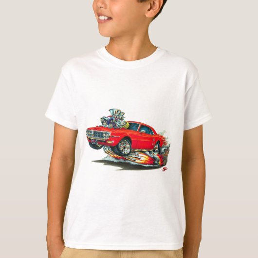 1967-68年のFirebirdの赤車 Tシャツ (正面)