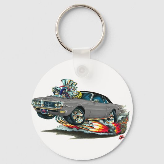 1967-68 Firebird灰色 – 黒トップ キーホルダー (正面)
