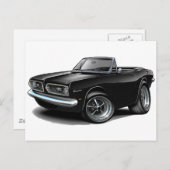 1967-69年のカマスの黒いコンバーチブル ポストカード (正面/裏面)
