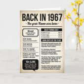 1967 Back in the Day, Fun Facts Birthday Card カード (黄色い花)