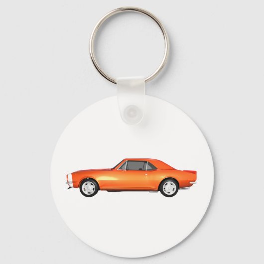 1967 Camaro SS:オレンジ仕上げ: 3Dモデル: キーホルダー (正面)