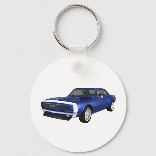 1967 Camaro SS:ブルーフィニッシュ: 3Dモデル: キーホルダー (正面)