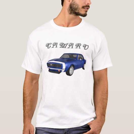 1967 Camaro SS:ブルーフィニッシュ: 3Dモデル: Tシャツ (正面)