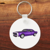 1967 Camaro SS：紫色の仕上げ： 3Dモデル： キーホルダー (正面)