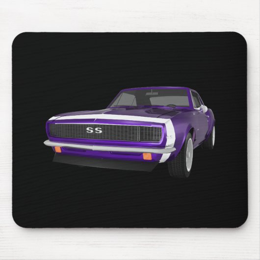 1967 Camaro SS:紫色の仕上げ: 3Dモデル: マウスパッド (正面)