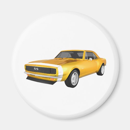 1967 Camaro SS:黄仕上げ: 3Dモデル: マグネット (正面)