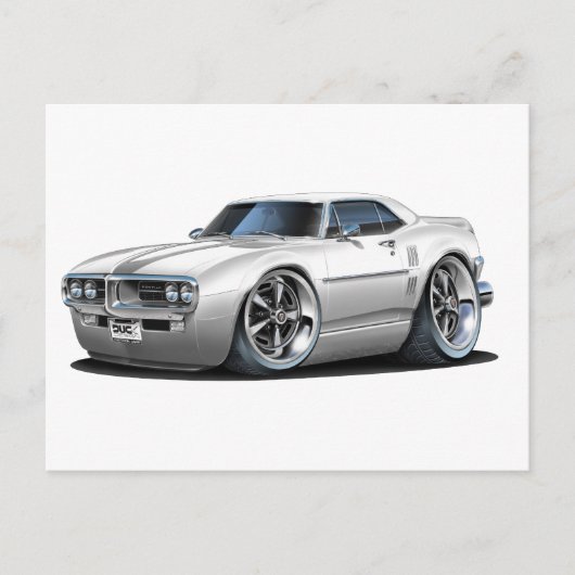 1967 Firebirdホワイトカー ポストカード (正面)