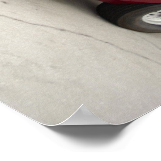 1967 Flame Red SS 396カマロ ポスター (角)