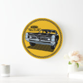 1967 Pontiac GTO黒の背景色を編集可能 ラージ壁時計 (ホーム)