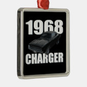 1968のごまかしの充電器rt メタルオーナメント (右)