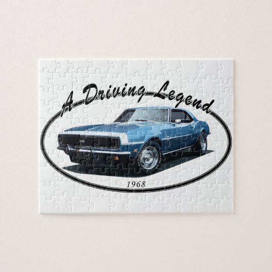 1968のCAMARO SSの黒 ジグソーパズル (横)