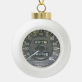 1968クラシック日本のスポーツカー速度計 セラミックボールオーナメント (正面)