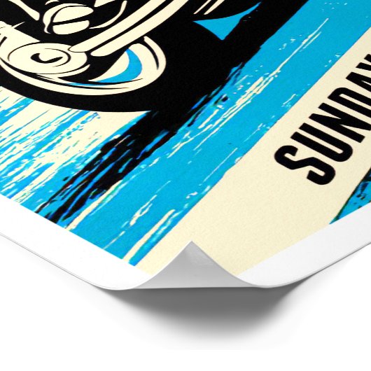 1968スピードウェイヴィンテージバイク ポスター (角)