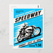 1968スピードウェイヴィンテージバイク ポストカード (正面/裏面)