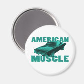 1968ドッジチャージャr/tアメリカの筋肉ブルー マグネット (正面/裏面)