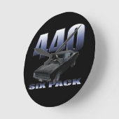 1968ドッジチャージャrt 440 6パック ラウンド壁時計 (傾斜)