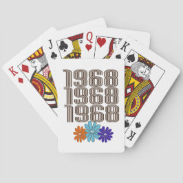 1968ヒッピー平和サイン花オレンジアクアパープル トランプ