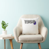 1968ヒッピー平和サイン花パワーパープル クッション (椅子)