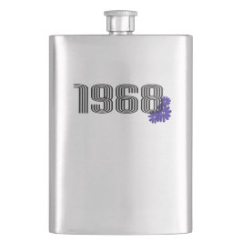 1968ヒッピー平和サイン花パワーパープル フラスク