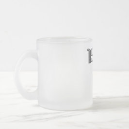 1968ヒッピー平和サイン花パワーパープル フロストグラスマグカップ