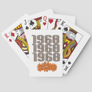 1968ピースサインオレンジヒッピー花パワー トランプ