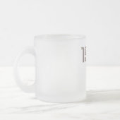 1968ピースサインヒッパイフラワーパワーアクアパープル フロストグラスマグカップ (左)