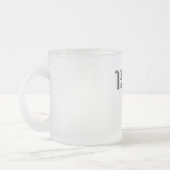 1968フラワーパワーピースサインヒッパイパープル フロストグラスマグカップ (左)