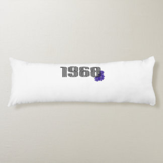 1968フラワーパワーピースサインヒッパイパープル ボディピロー