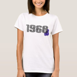 1968フラワーパワーピースサインヒッパイパープル Tシャツ