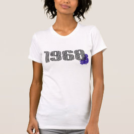 1968フラワーパワーピースサインヒッパイパープル Tシャツ