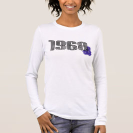 1968フラワーパワーピースサインヒッパイパープル Tシャツ