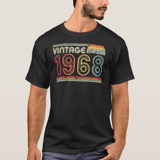 1968ヴィンテージシャツ、誕生日ギフトティー。レトロスタイル Tシャツ (正面)