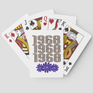 1968平和サインヒッピー花パワーパープル トランプ