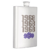 1968平和サインヒッピー花パワーパープル フラスク (右)