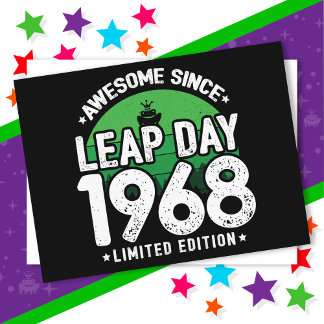 1968年からすごい うるう年2月29日 誕生日 ポストカード