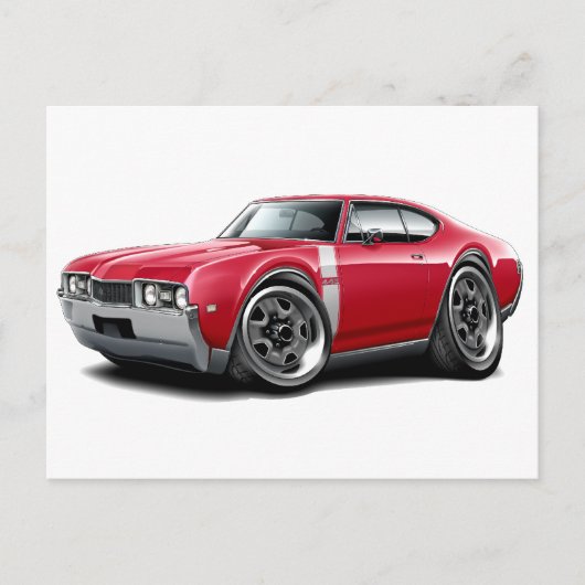 1968年には442歳の赤白車 ポストカード (正面)