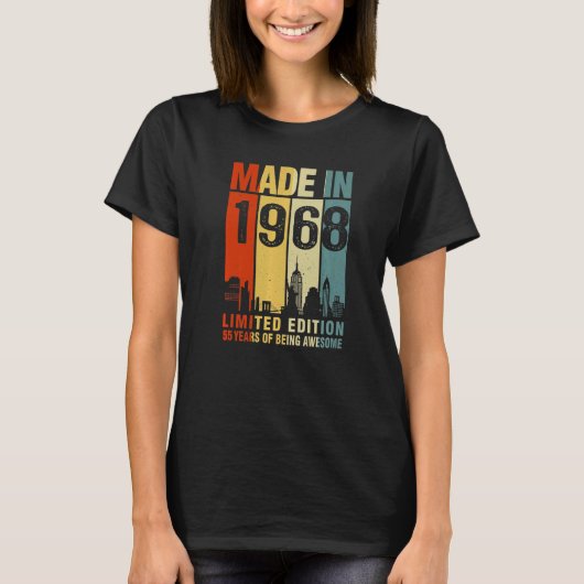1968年に作られたレトロ55年素晴らし間 Tシャツ (正面)