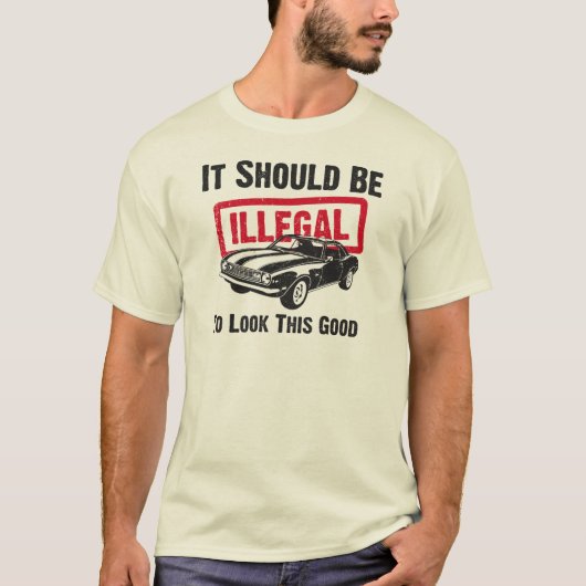 1968年のシボレー・カマロZ28 Tシャツ (正面)