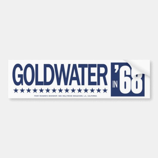 1968年のバリーGoldwaterのヴィンテージのバンパーステッカー バンパーステッカー (正面)
