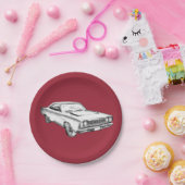 1968年のプリマスのロードランナー筋肉車のイラストレーション ペーパープレート (パーティー)