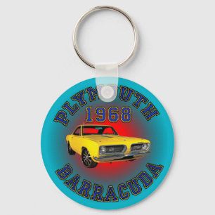 1968年のプリマスバラクーダKeychain. キーホルダー