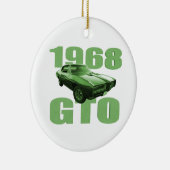 1968年のポンティアクGTO筋肉車の緑 セラミックオーナメント (右)