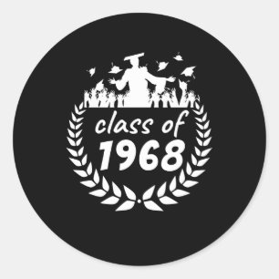 1968年の卒業又は懇親会デザイン ラウンドシール